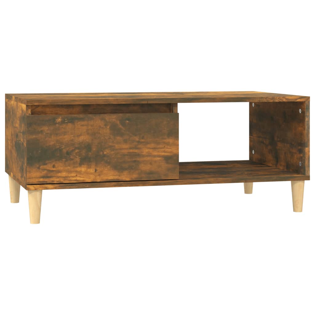 Table basse Chêne fumé 90x50x36,5 cm Bois d'ingénierie - XIOS