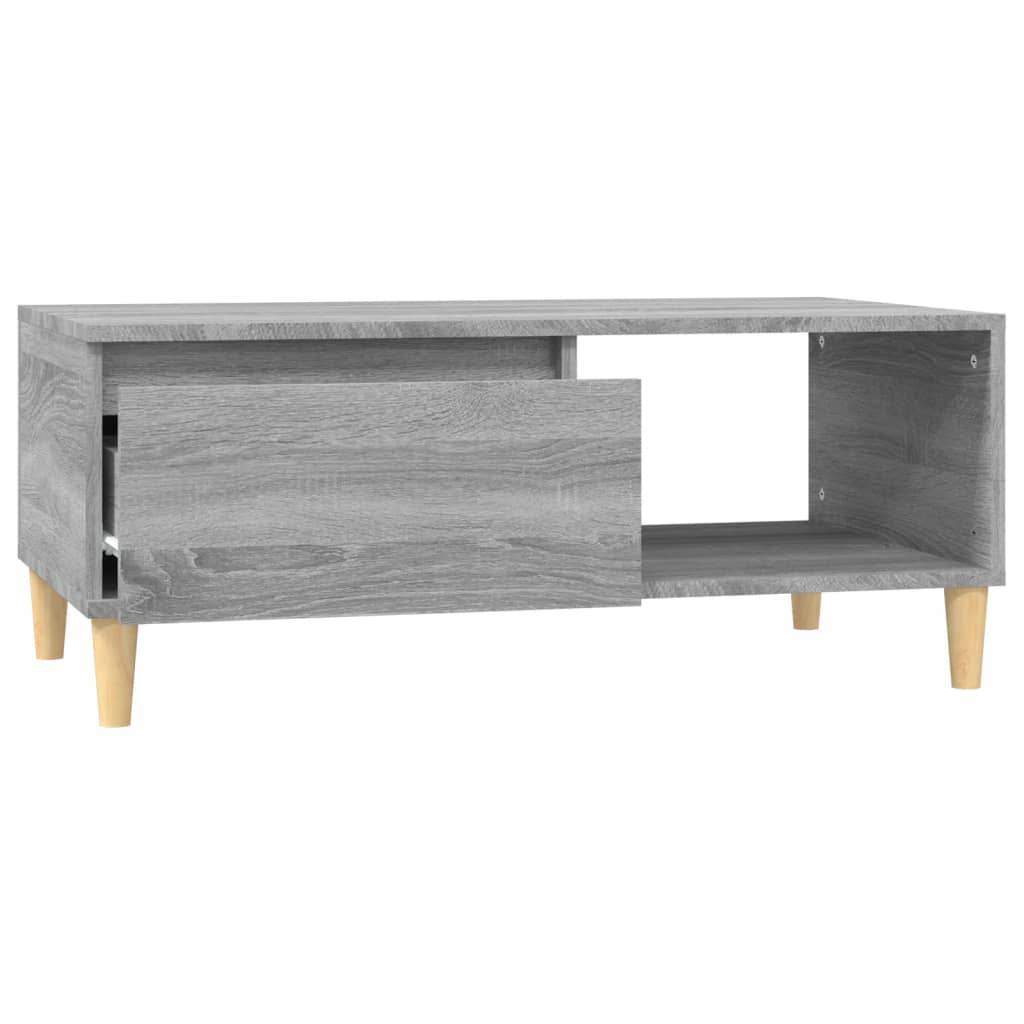 Table basse Sonoma gris 90x50x36,5 cm Bois d'ingénierie - XIOS