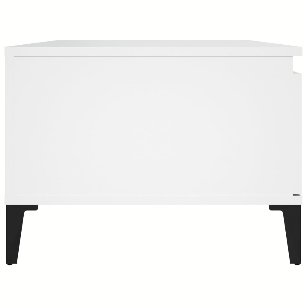 Table basse Blanc 90x50x36,5 cm Bois d'ingénierie - XIOS