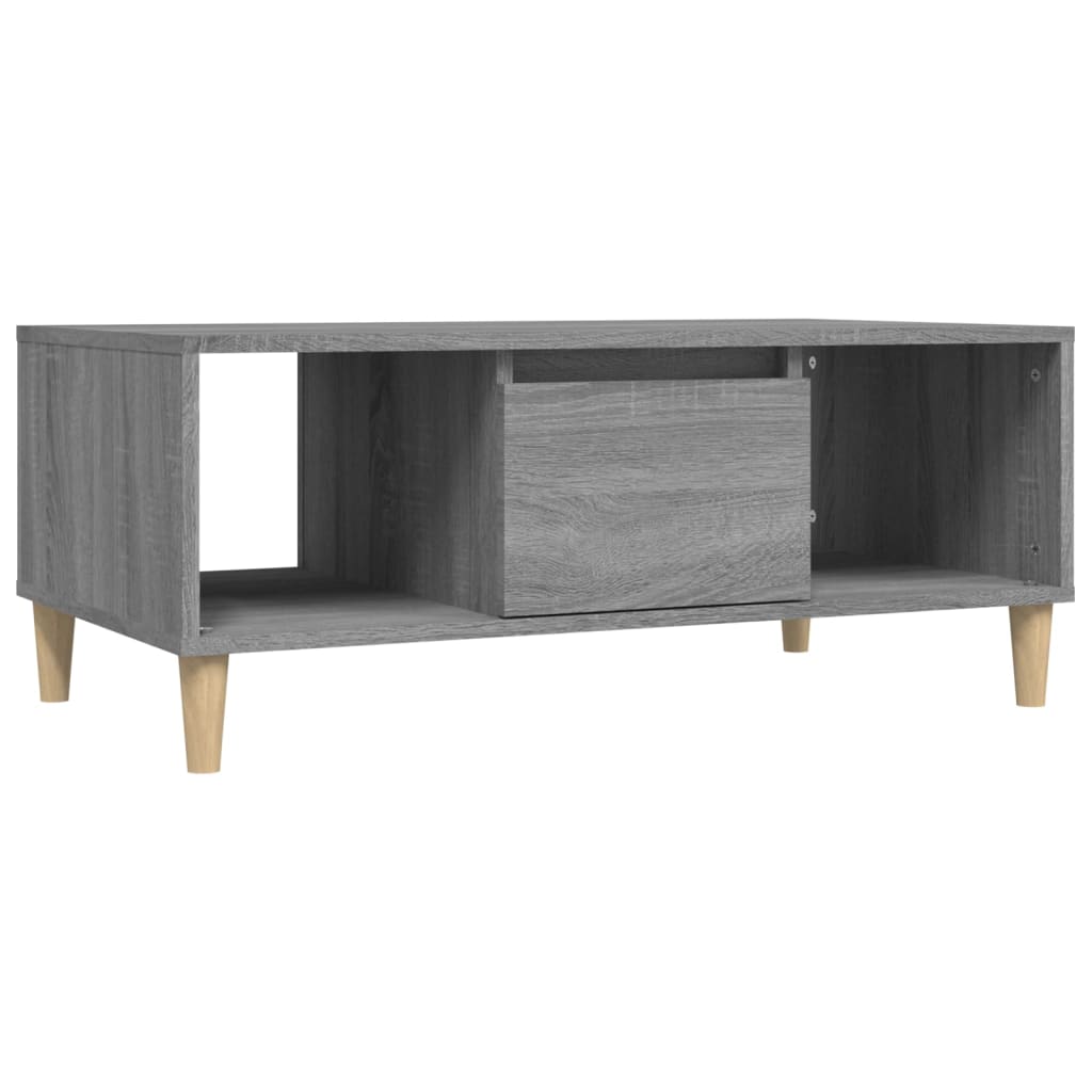 Table basse Sonoma gris 90x50x36,5 cm Bois d'ingénierie - XIOS