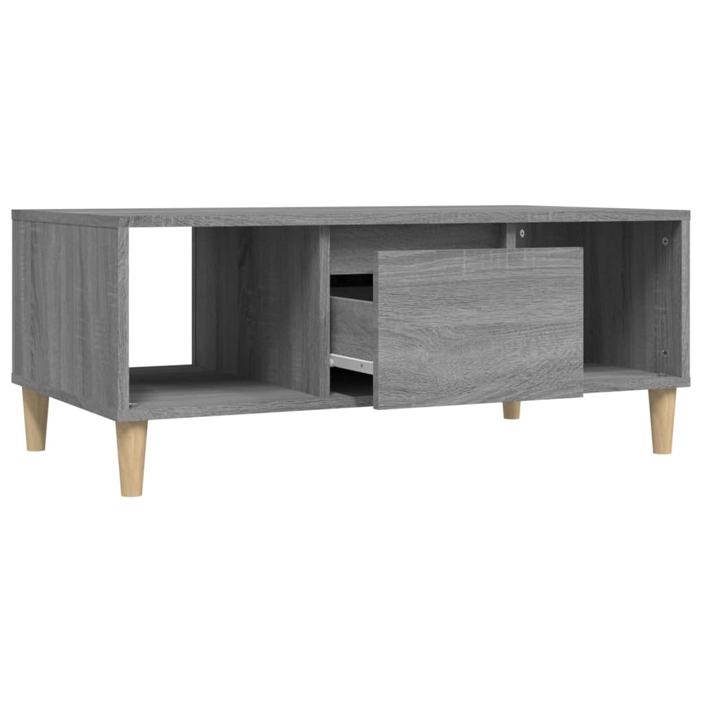 Table basse Sonoma gris 90x50x36,5 cm Bois d'ingénierie - XIOS