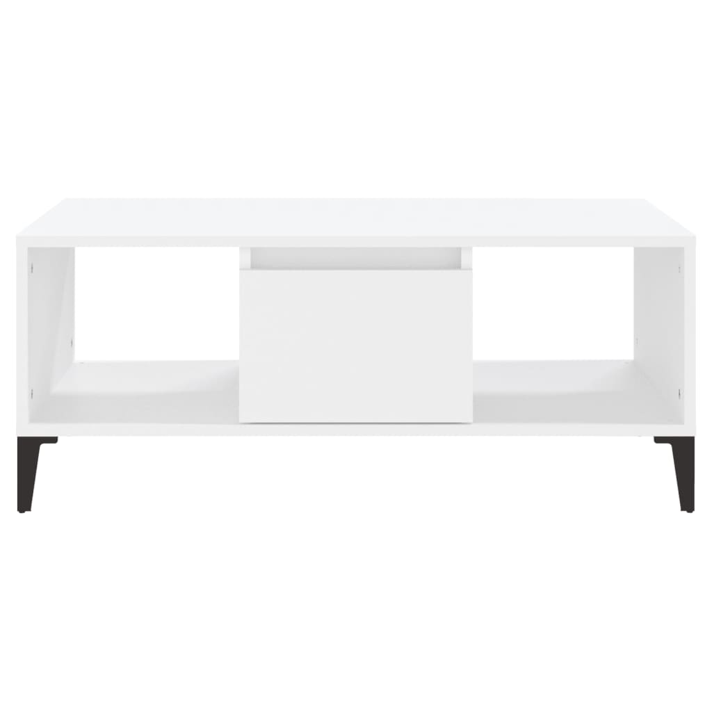 Table basse Blanc 90x50x36,5 cm Bois d'ingénierie - XIOS