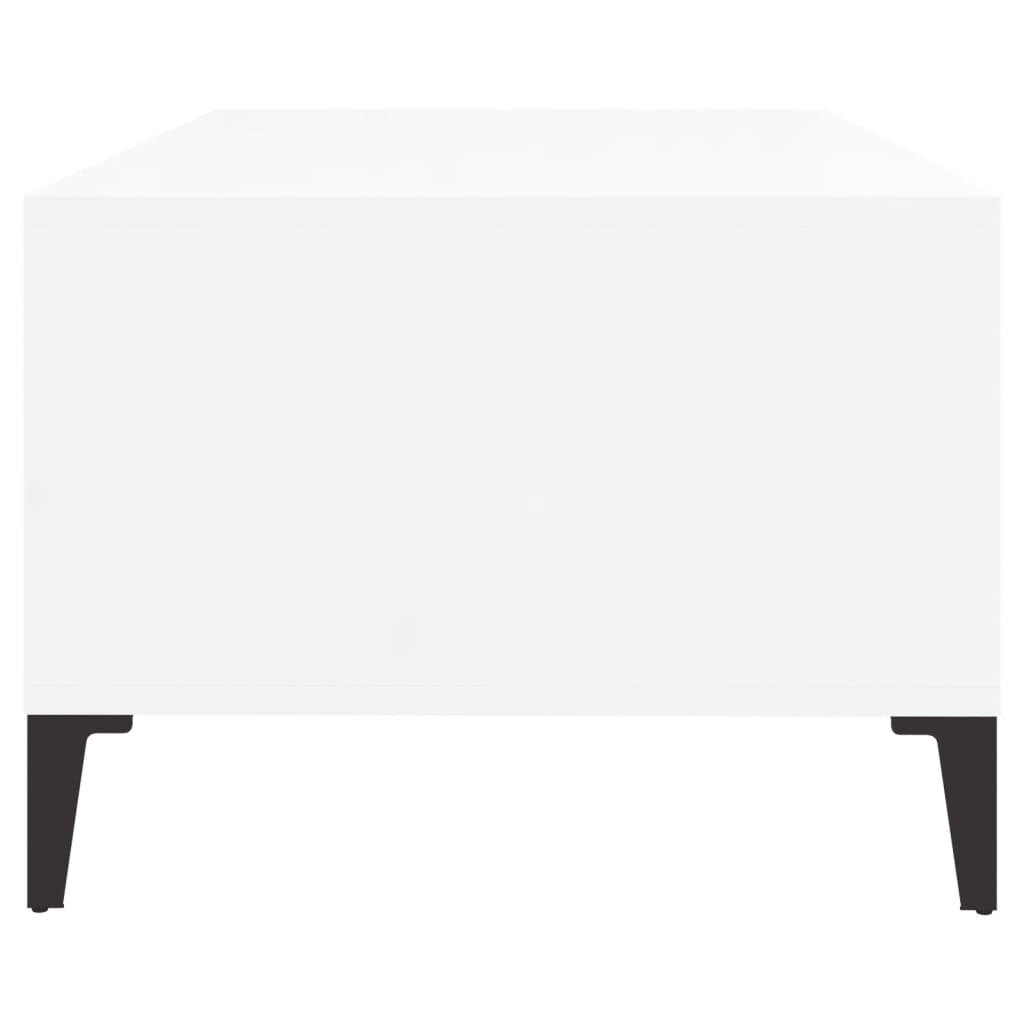 Table basse Blanc brillant 90x50x36,5 cm Bois d'ingénierie - XIOS