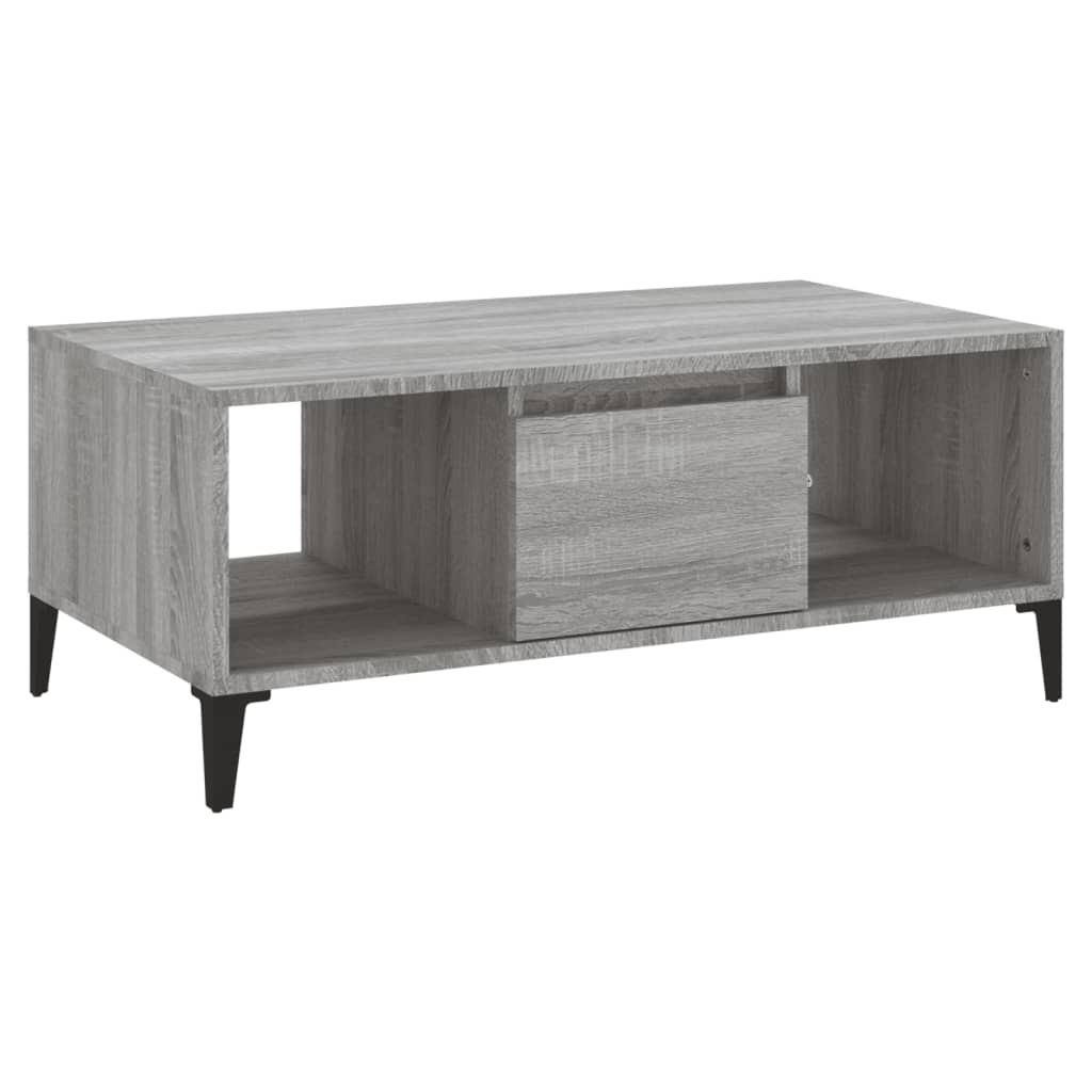 Table basse Sonoma gris 90x50x36,5 cm Bois d'ingénierie - XIOS
