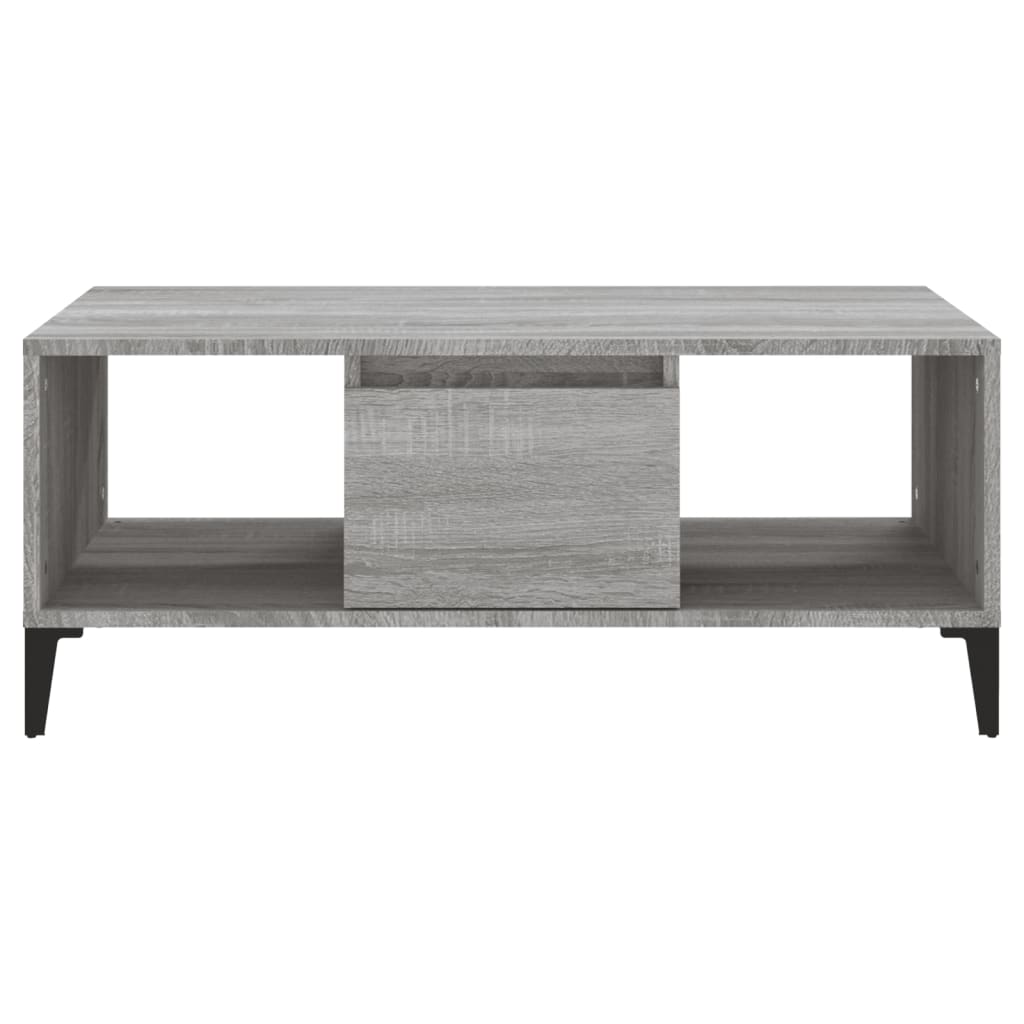 Table basse Sonoma gris 90x50x36,5 cm Bois d'ingénierie - XIOS