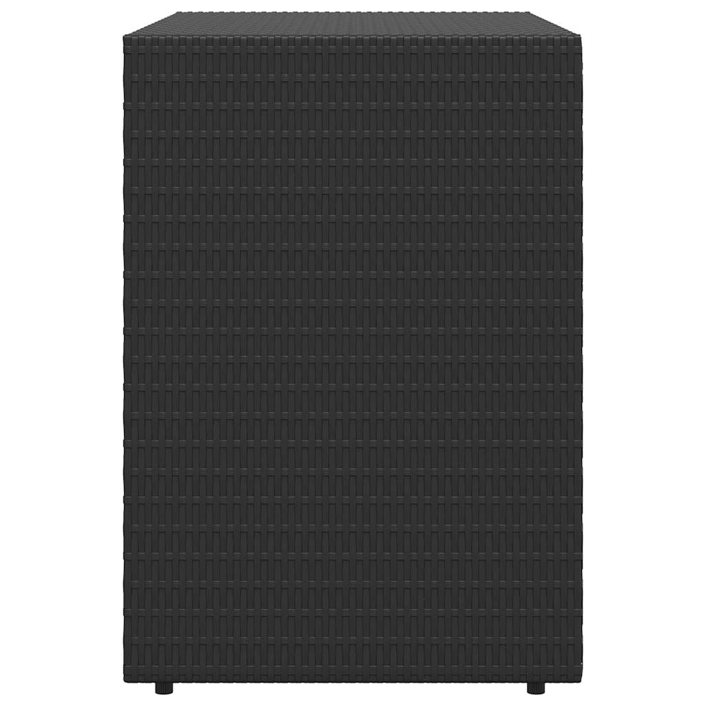 Armoire de rangement jardin Noir 100x55,5x80 cm Résine tressée