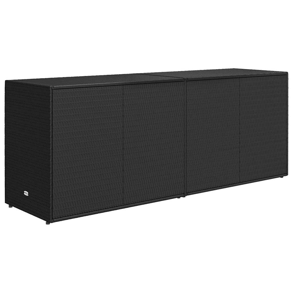 Armoire de rangement de jardin Noir 198x55,5x80 cm Résine tressée - XIOS