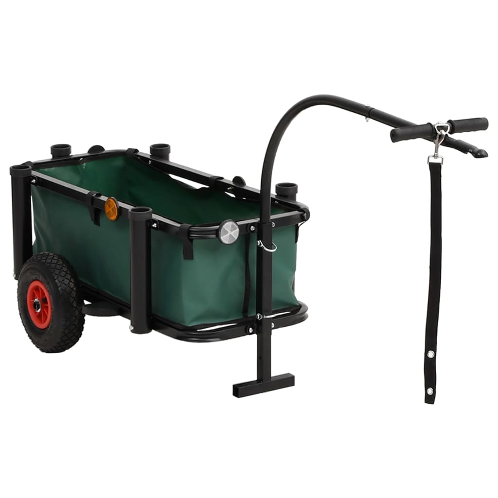 Chariot de pêche avec sac noir acier