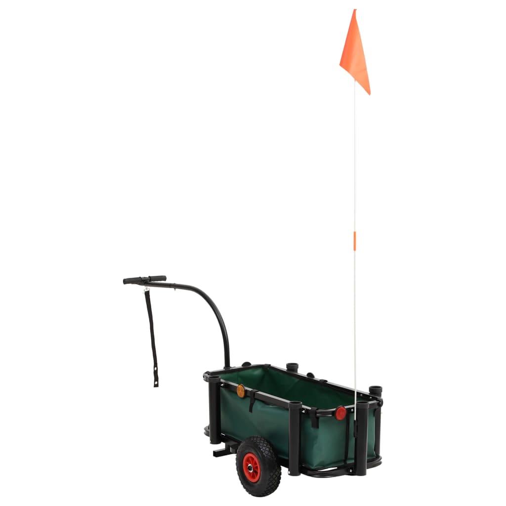Chariot de pêche avec sac noir acier