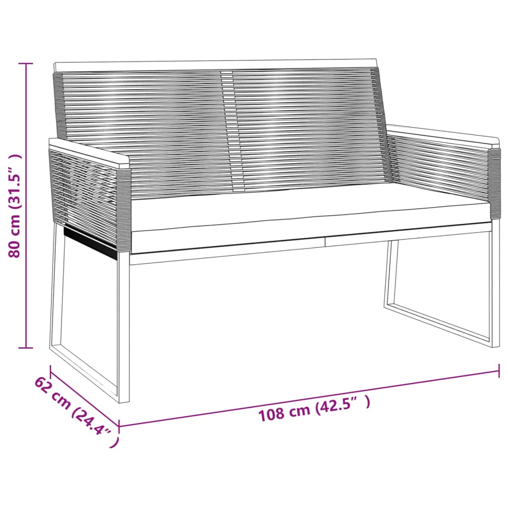Salon de jardin 4 pcs avec coussins Noir Acier