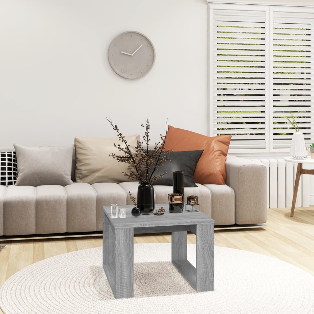 Table d'appoint Sonoma gris 50x50x35 cm Bois d'ingénierie - XIOS