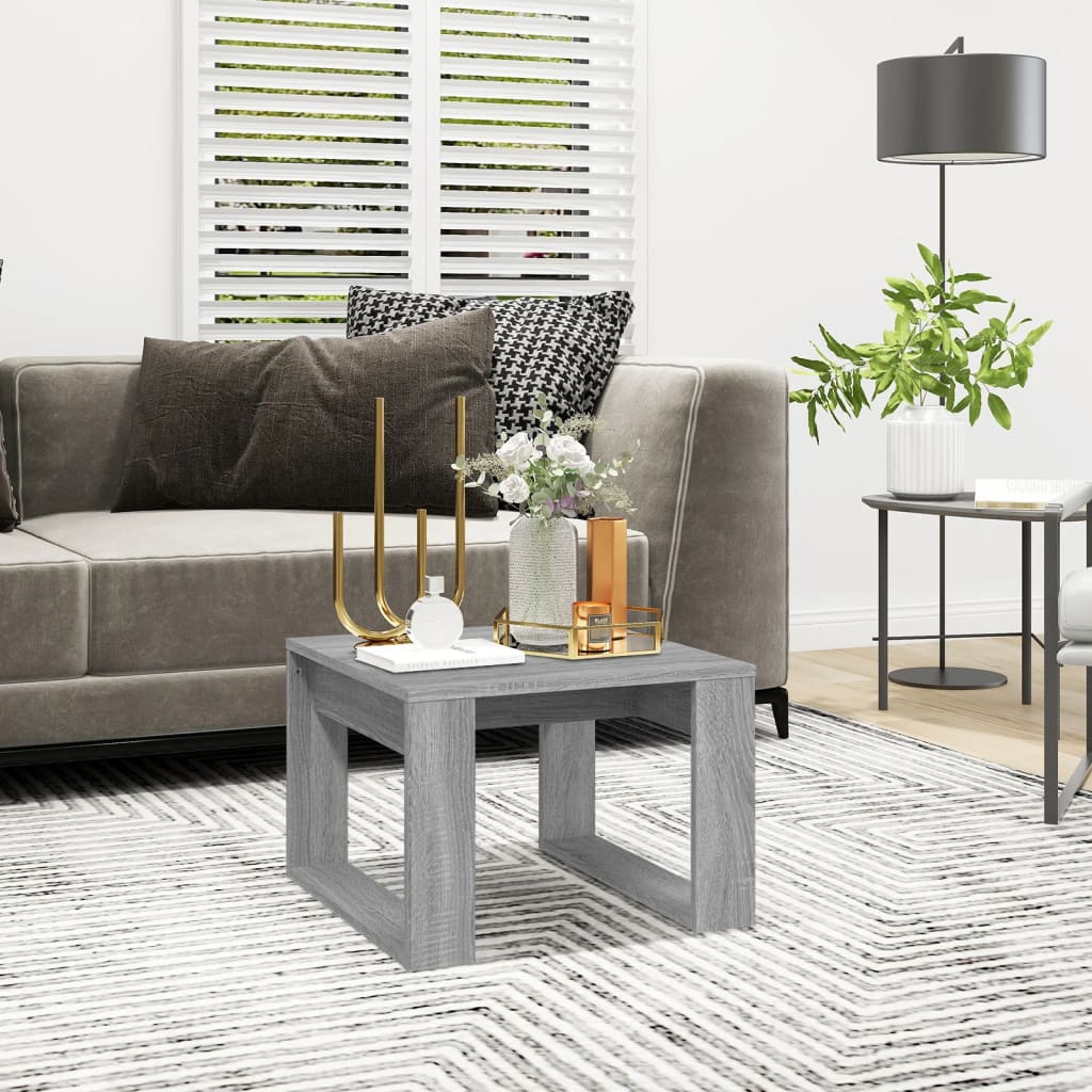 Table d'appoint Sonoma gris 50x50x35 cm Bois d'ingénierie Tables d'appoint vidaXL   