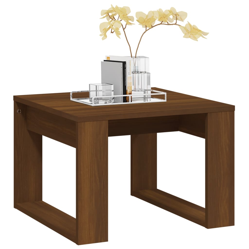 Table d'appoint Chêne marron 50x50x35 cm Bois d'ingénierie Tables basses vidaXL