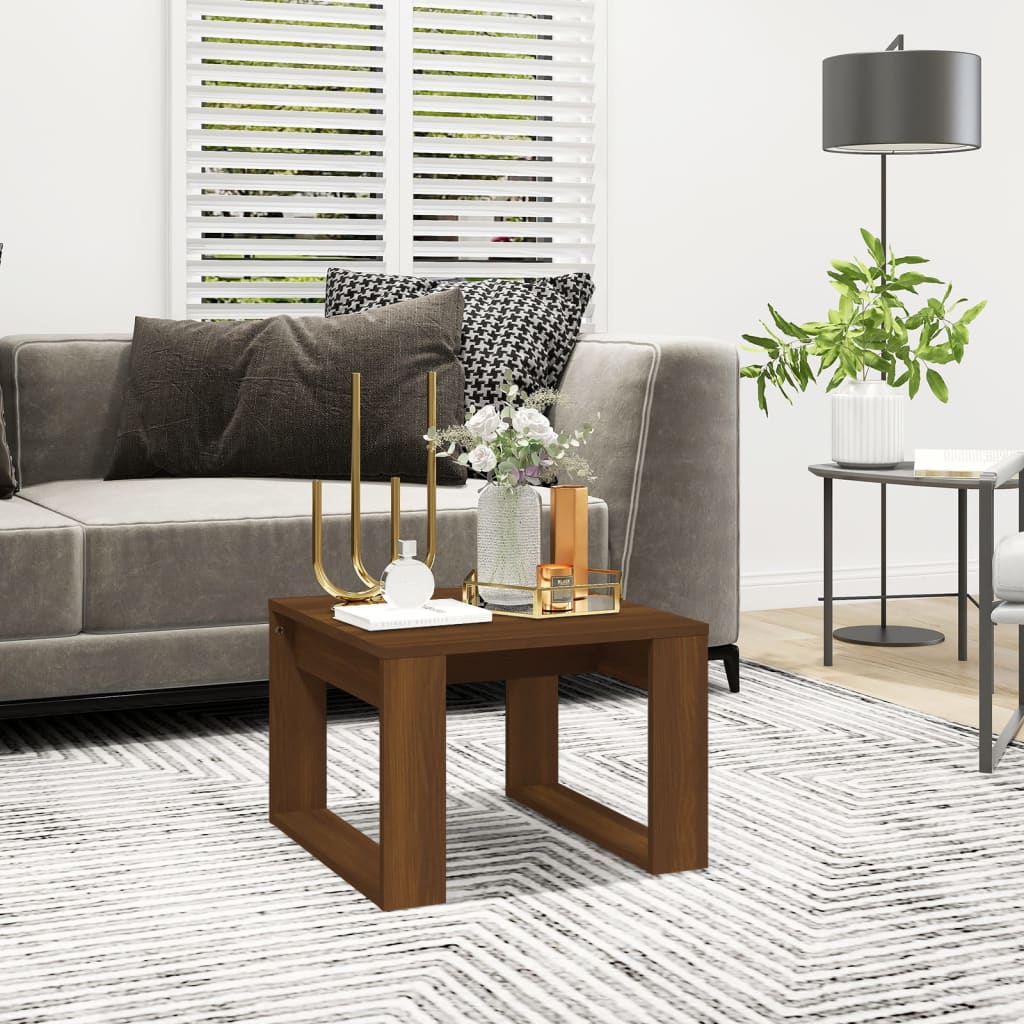 Table d'appoint Chêne marron 50x50x35 cm Bois d'ingénierie Tables d'appoint vidaXL   