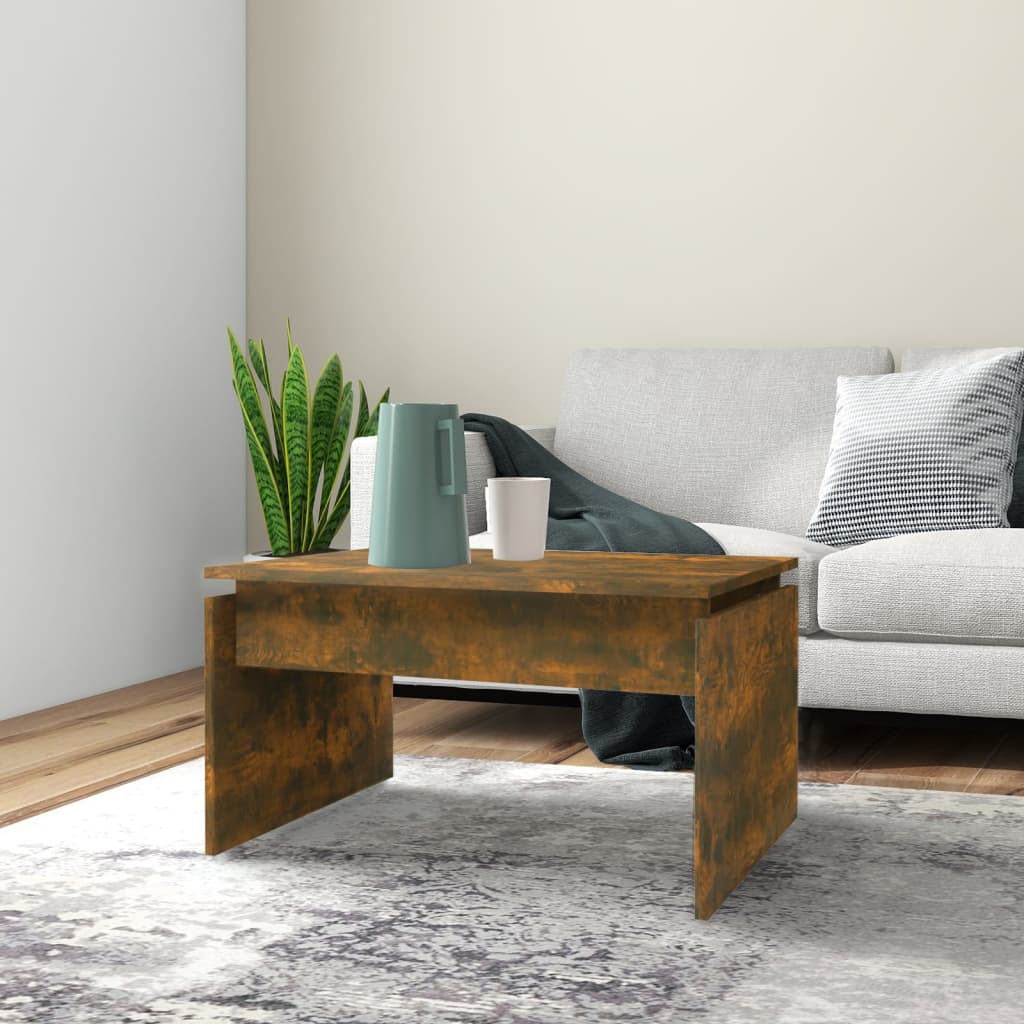 Table basse Chêne fumé 68x50x38 cm Bois d'ingénierie - XIOS