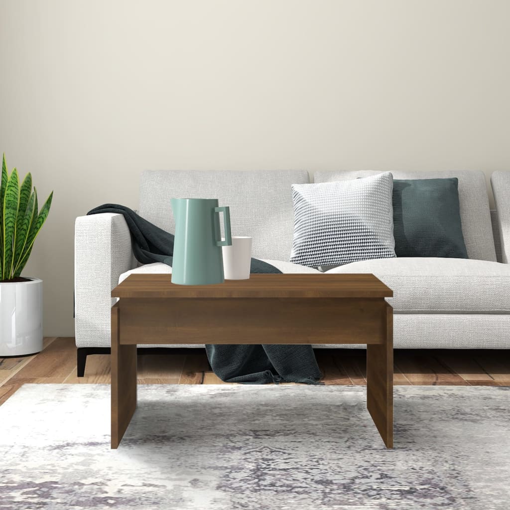 Table basse Chêne marron 68x50x38 cm Bois d'ingénierie - XIOS