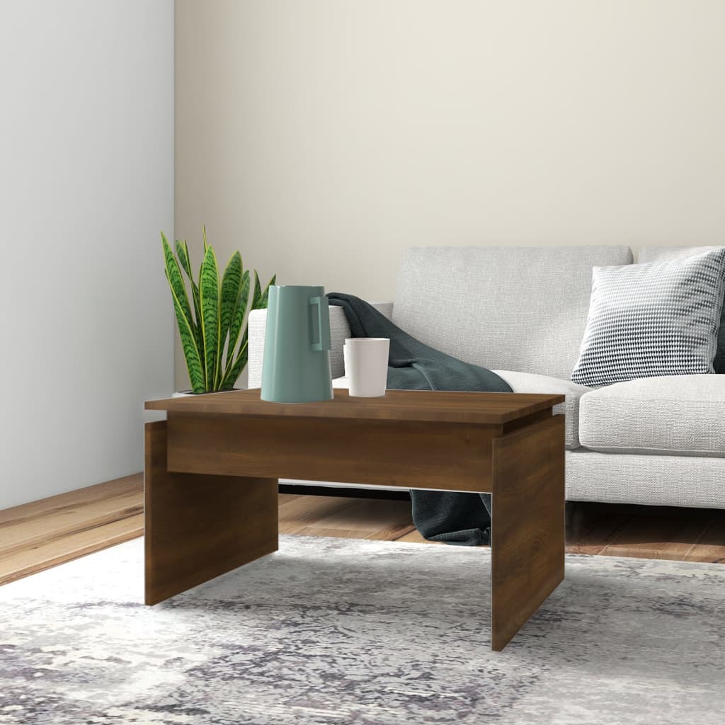 Table basse Chêne marron 68x50x38 cm Bois d'ingénierie - XIOS