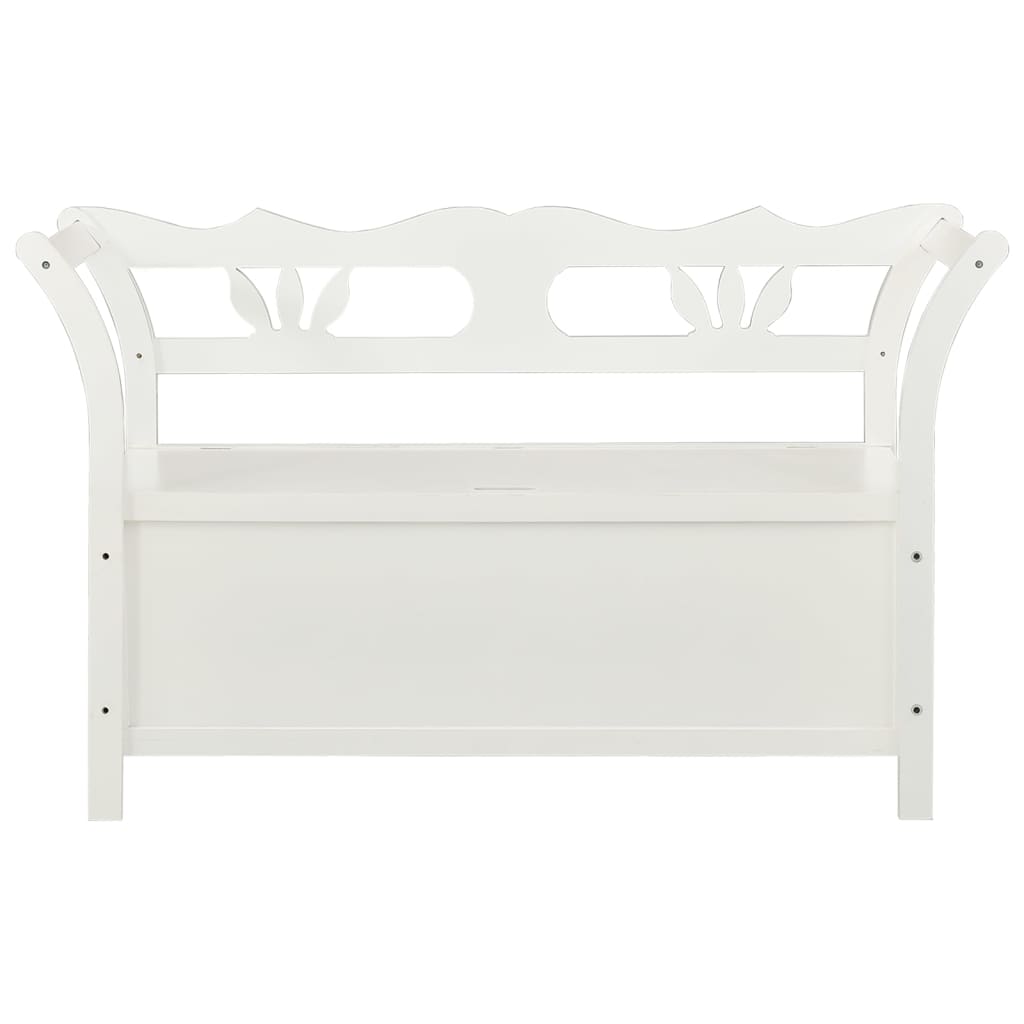 Banc Blanc 107x45x75,5 cm Bois de sapin solide - XIOS