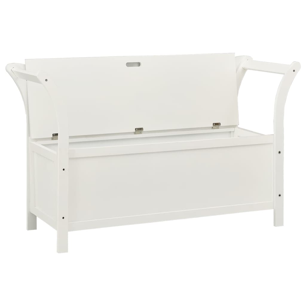 Banc Blanc 107x45x75,5 cm Bois de sapin solide - XIOS