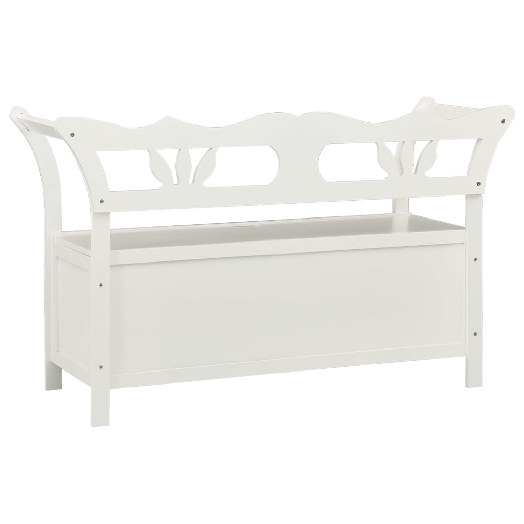 Banc Blanc 107x45x75,5 cm Bois de sapin solide - XIOS