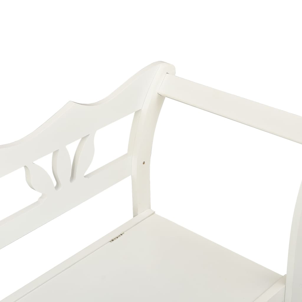Banc Blanc 107x45x75,5 cm Bois de sapin solide - XIOS