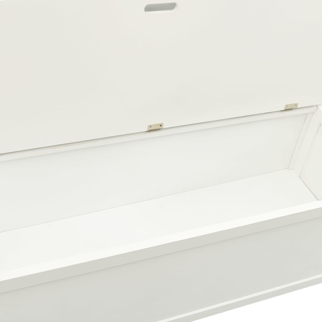 Banc Blanc 107x45x75,5 cm Bois de sapin solide - XIOS