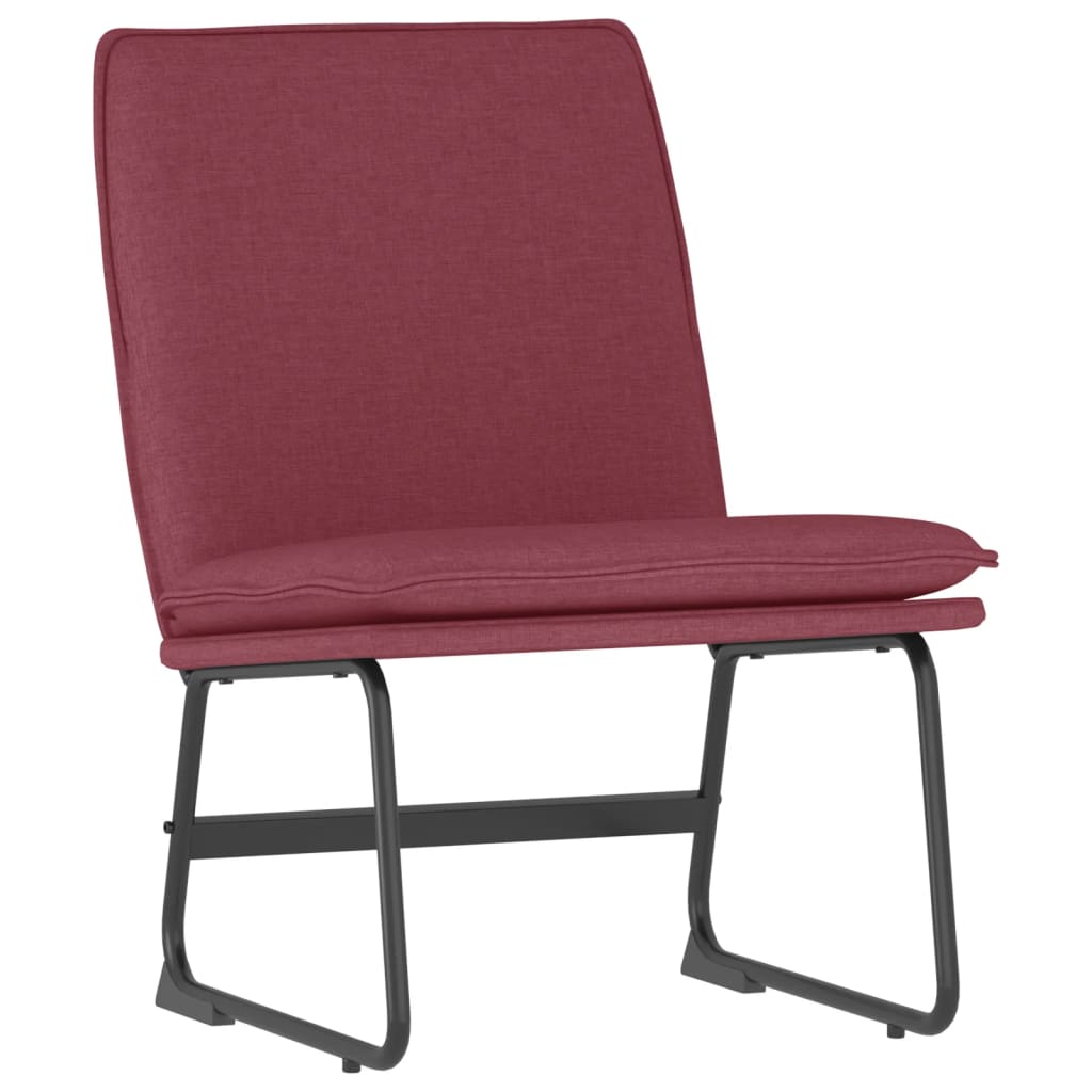 Chaise longue Rouge bordeaux 52x75x76 cm Tissu - XIOS