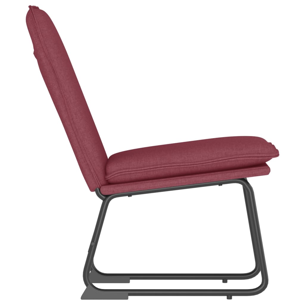 Chaise longue Rouge bordeaux 52x75x76 cm Tissu - XIOS