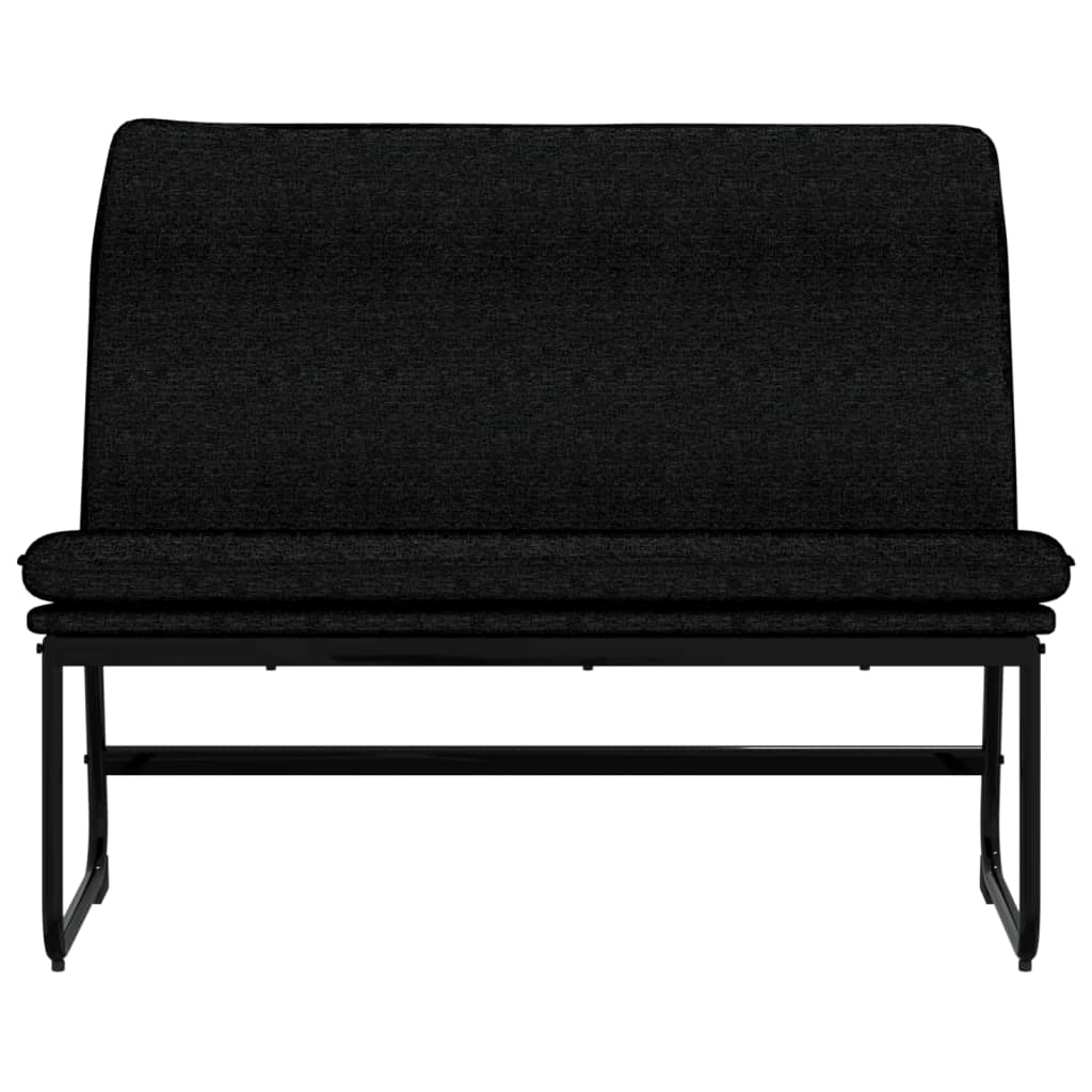 Banc Noir 100x75x76 cm Tissu - XIOS