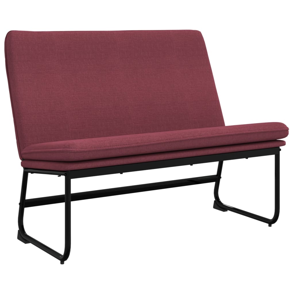 Banc Rouge bordeaux 100x75x76 cm Tissu - XIOS
