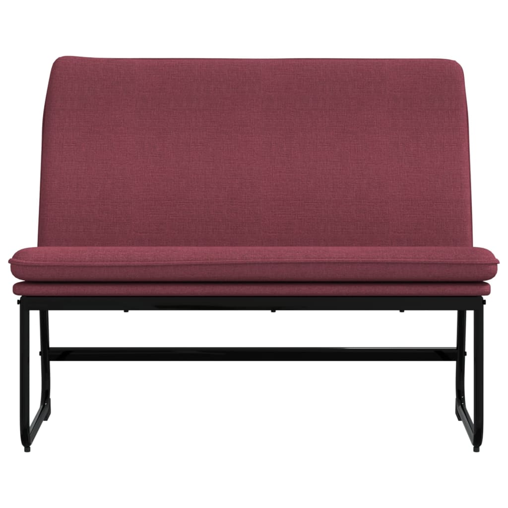 Banc Rouge bordeaux 100x75x76 cm Tissu - XIOS