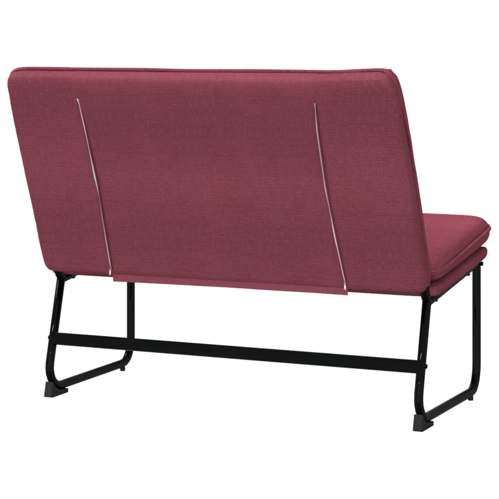 Banc Rouge bordeaux 100x75x76 cm Tissu - XIOS