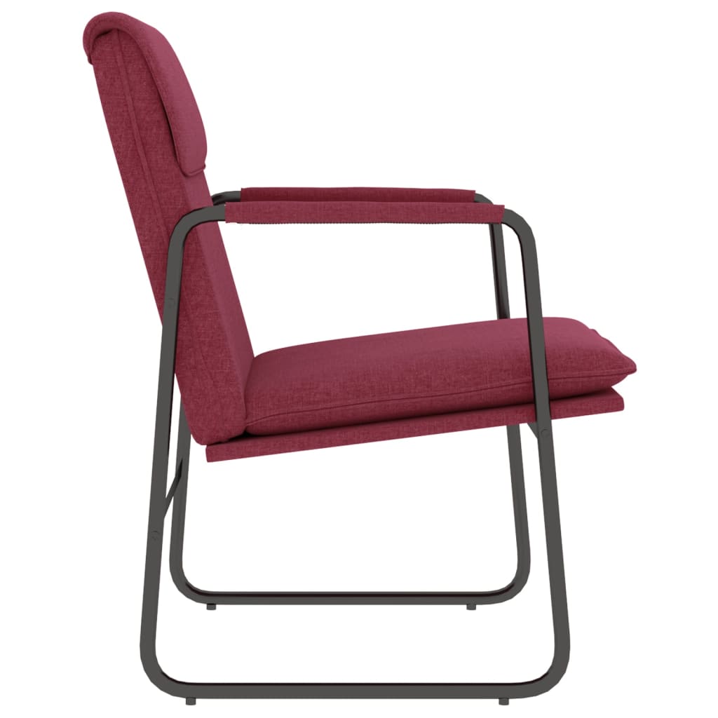 Chaise longue Rouge bordeaux 55x64x80 cm Tissu - XIOS