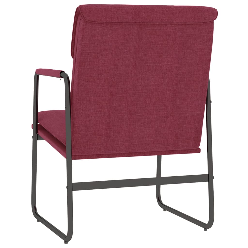 Chaise longue Rouge bordeaux 55x64x80 cm Tissu - XIOS