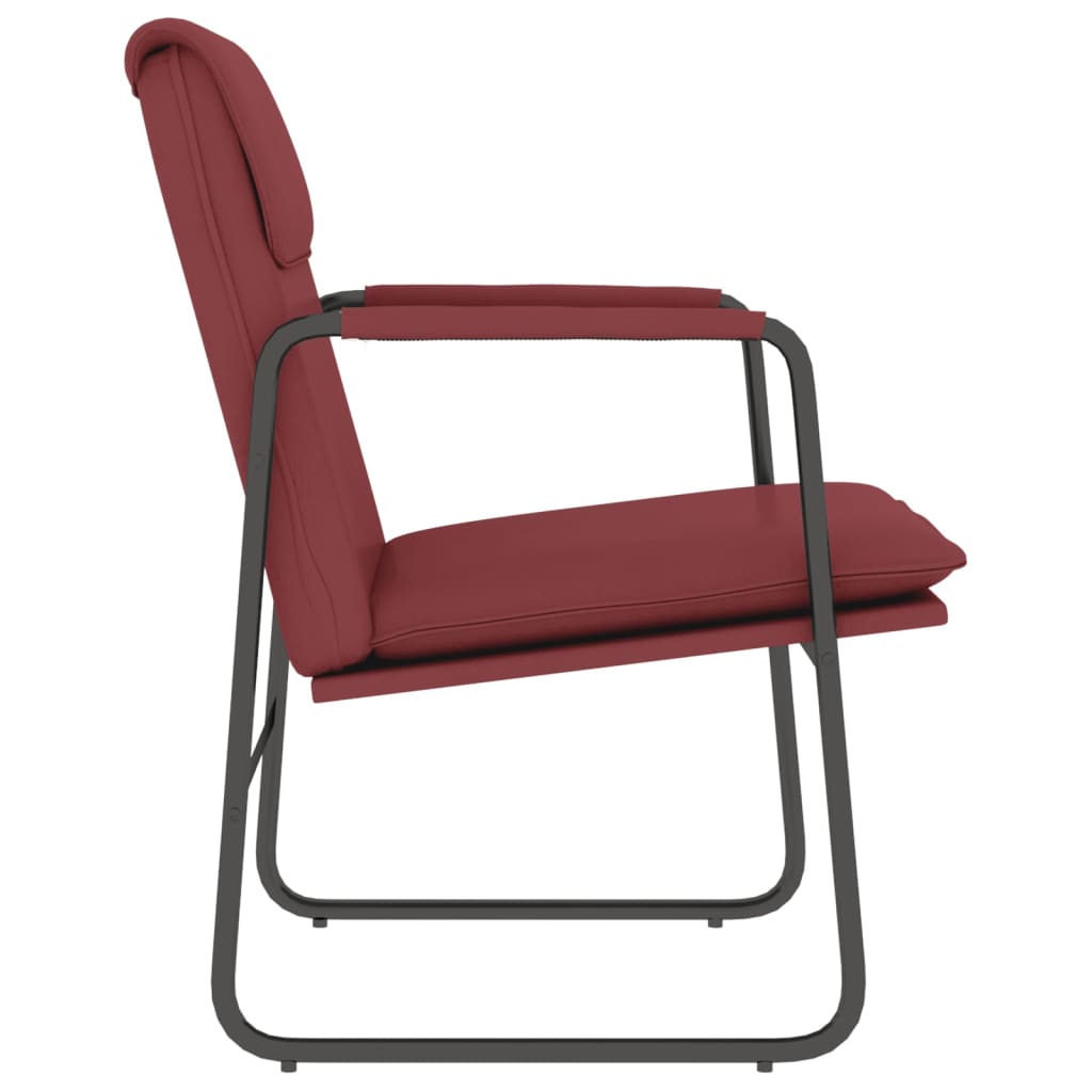 Chaise longue Rouge bordeaux 55x64x80 cm Similicuir - XIOS