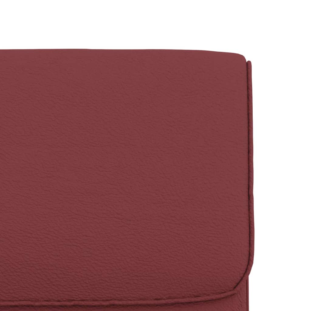 Chaise longue Rouge bordeaux 55x64x80 cm Similicuir - XIOS