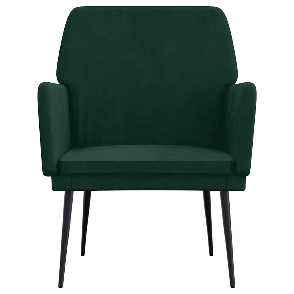 Fauteuil Vert foncé 62x79x79 cm Velours - XIOS