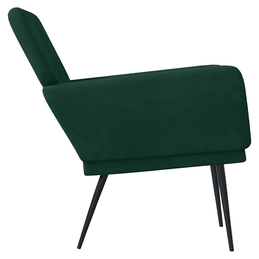 Fauteuil Vert foncé 62x79x79 cm Velours - XIOS