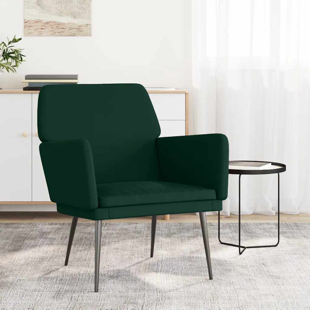Fauteuil Vert foncé 62x79x79 cm Velours - XIOS