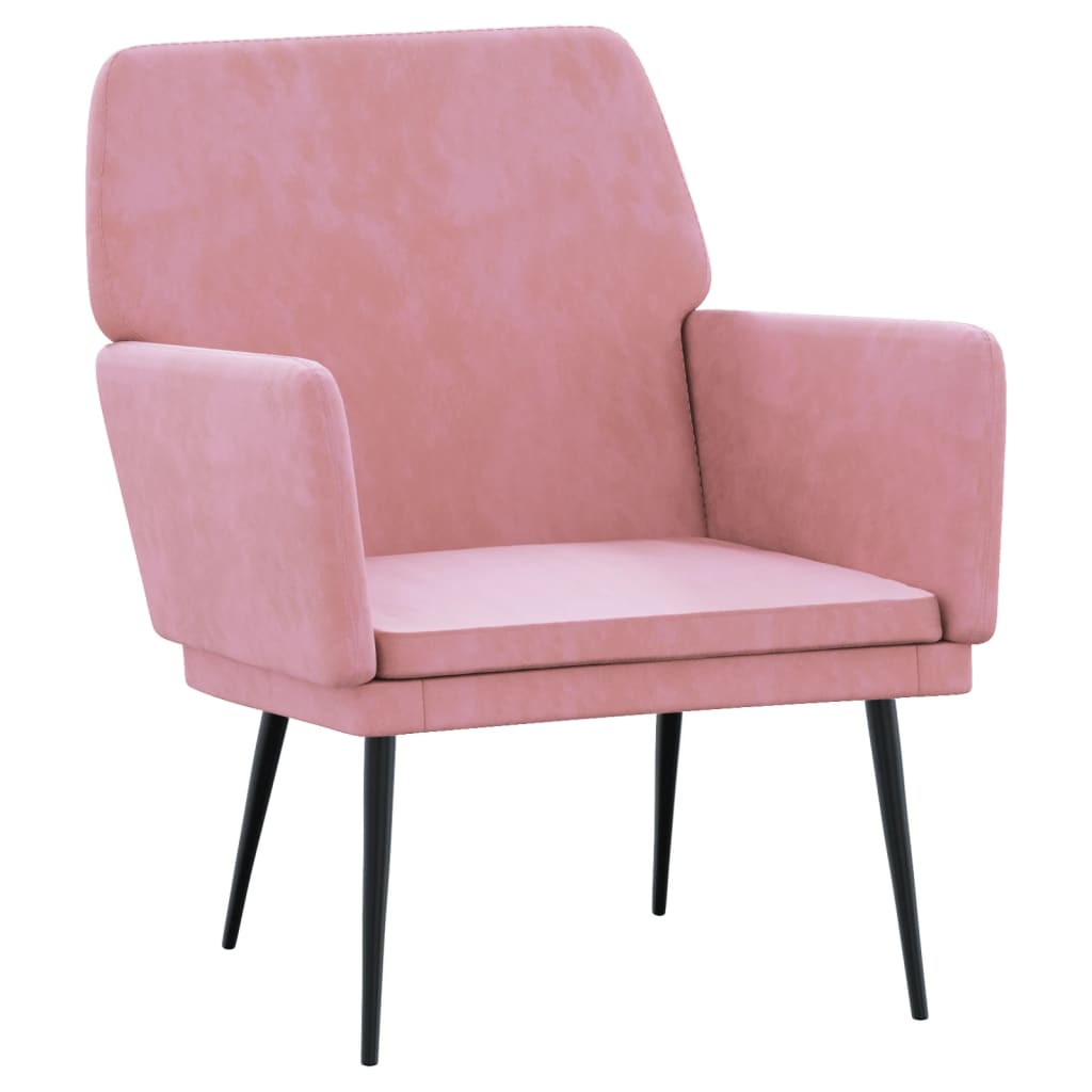 Fauteuil Rose 62x79x79 cm Velours - XIOS