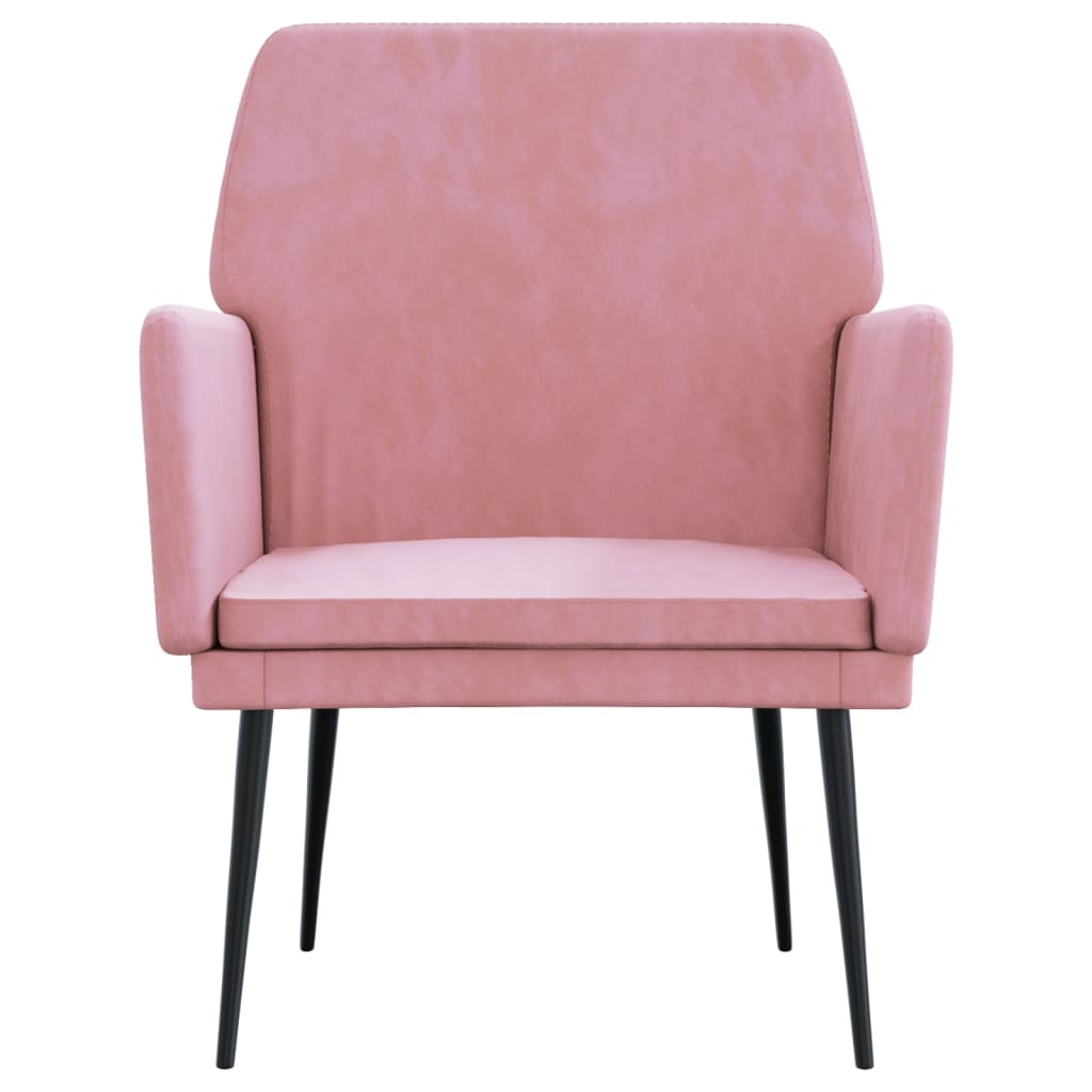 Fauteuil Rose 62x79x79 cm Velours - XIOS