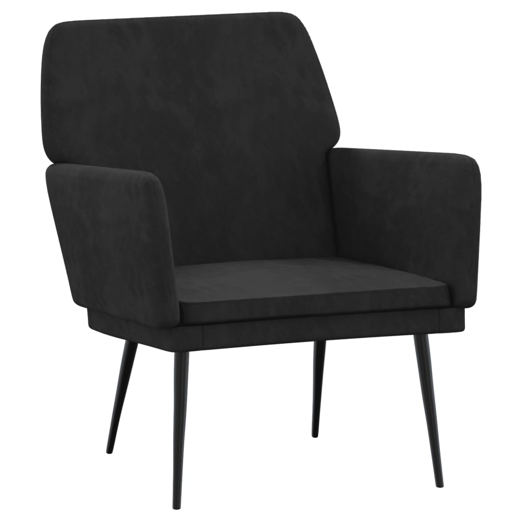 Fauteuil Noir 62x79x79 cm Velours - XIOS