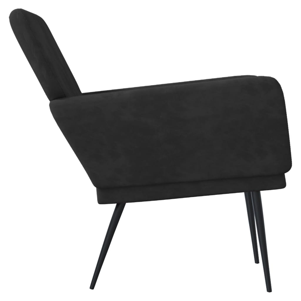 Fauteuil Noir 62x79x79 cm Velours - XIOS