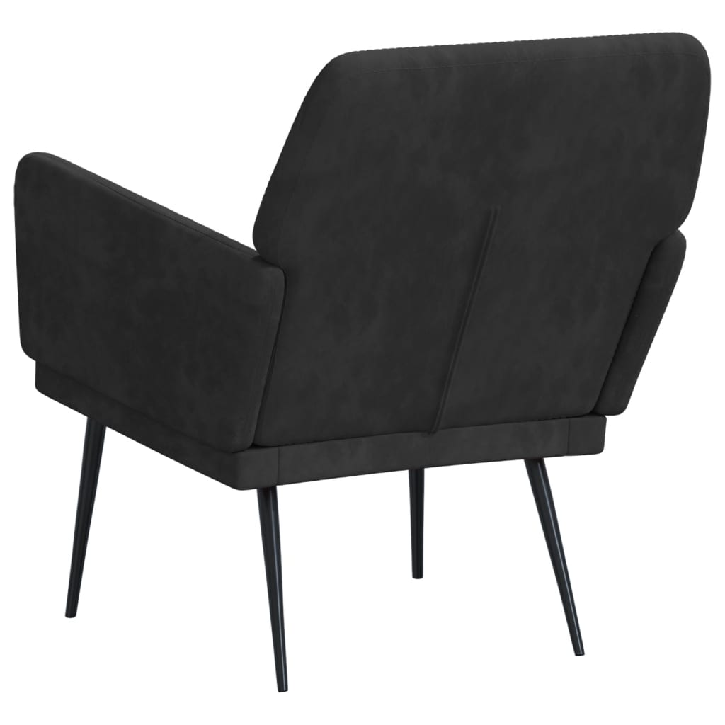 Fauteuil Noir 62x79x79 cm Velours - XIOS