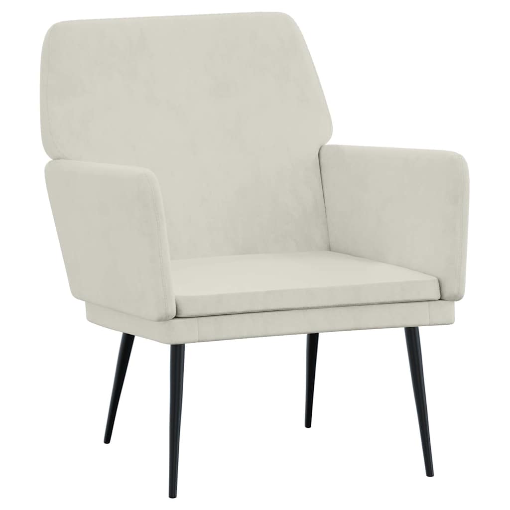 Fauteuil Crème 62x79x79 cm Velours