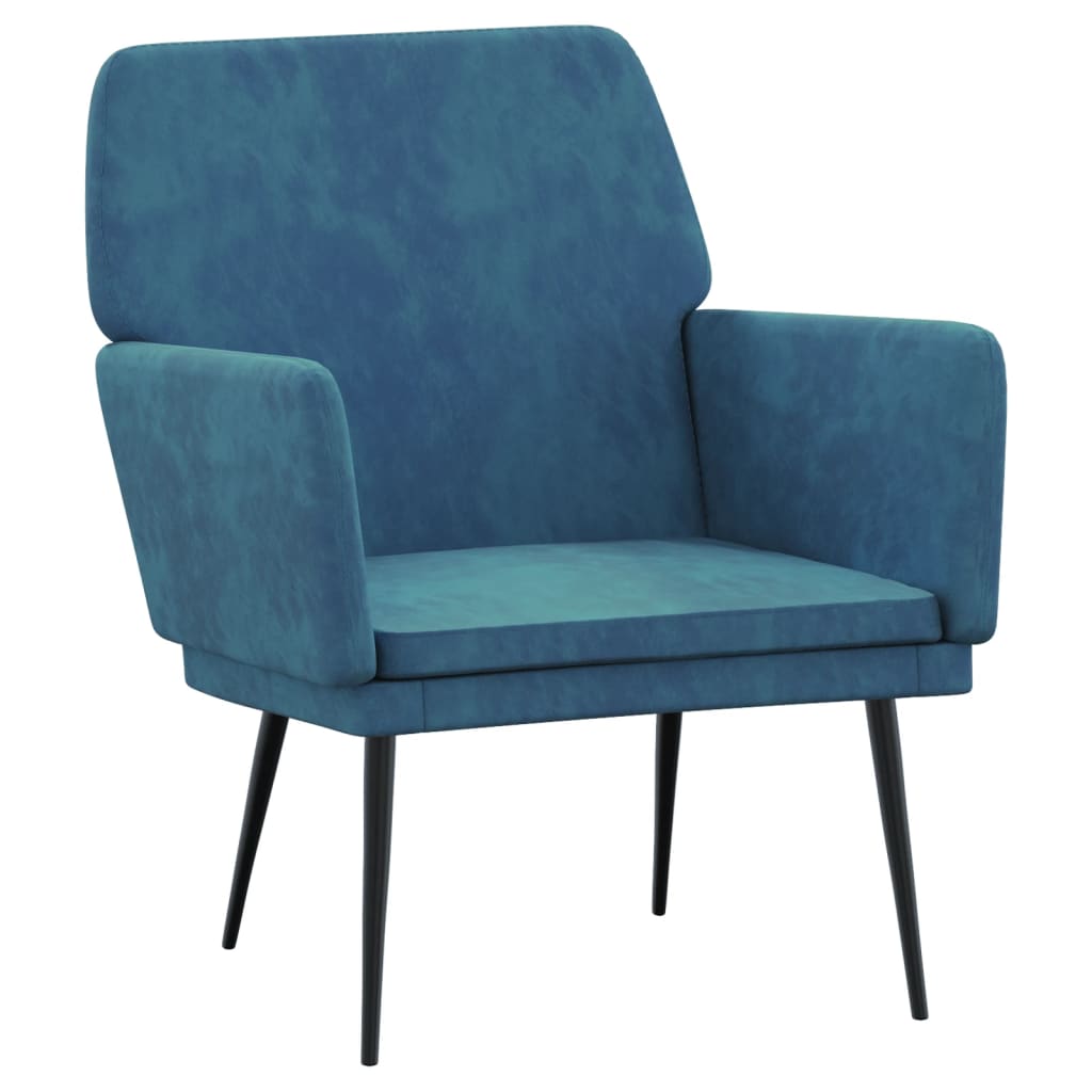 Fauteuil Bleu 62x79x79 cm Velours - XIOS