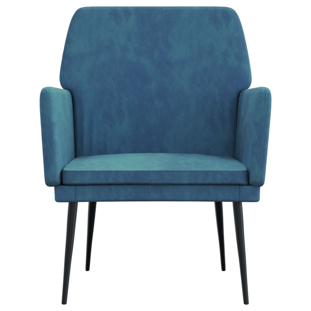 Fauteuil Bleu 62x79x79 cm Velours - XIOS