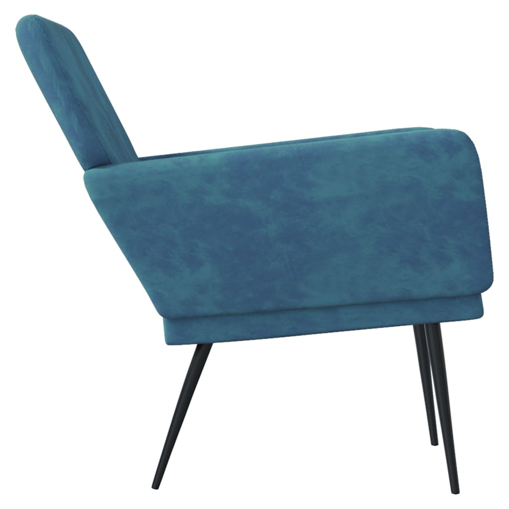 Fauteuil Bleu 62x79x79 cm Velours - XIOS