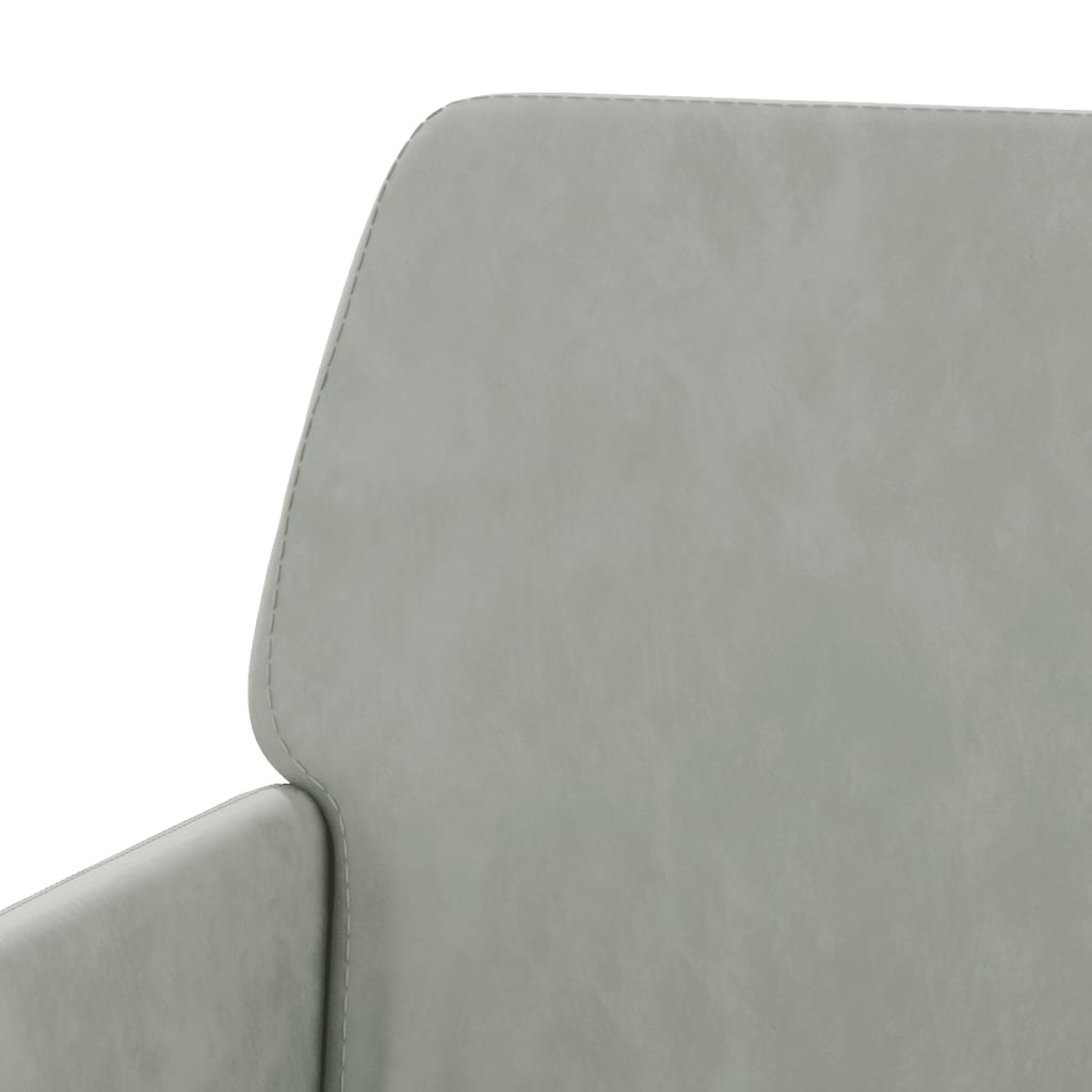 Banc Gris clair 108x79x79 cm Velours - XIOS