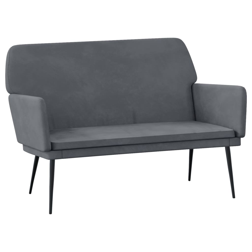 Banc Gris foncé 108x79x79 cm Velours - XIOS